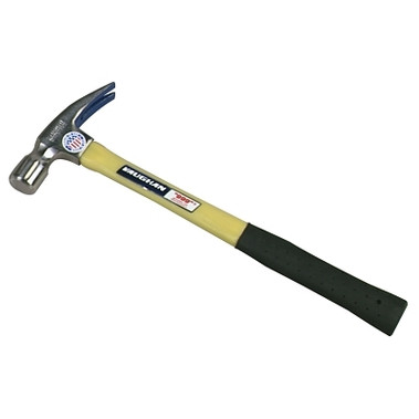 Vaughan Fiberglass Hammer, Milled Face, Forged Steel, Straight Handle, 16 in, 2.19 lb (1 EA / EA)