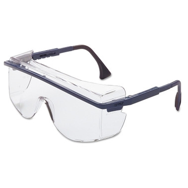 Honeywell Uvex Astrospec OTG 3001 Eyewear, Clear Lens, Polycarbonate, Uvextreme AF, Blue Frame (10 EA / BOX)