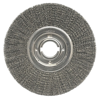 Weiler Medium Crimped Wire Wheel, 12 in D x 1 1/4 in W, .014 in Steel Wire, 3,600 rpm (1 EA / EA)