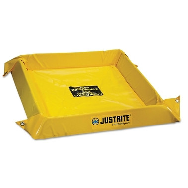 Justrite Maintenance Spill Containment Berms, Yellow, 40 gal, 4 ft x 4 ft (1 EA / EA)