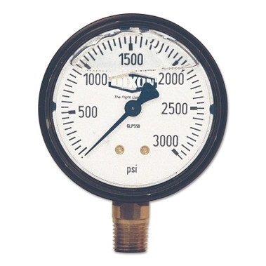 Dixon Valve Liquid Filled Gauge, 30 psi, ABS, 1/4 in NPT (M), Lower Mount (1 EA / EA)