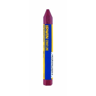 Irwin Strait-Line Lumber Crayons, 4 1/2 in, Red, Bulk (12 MKR / DOZ)