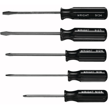 Wright Tool 5 Pc. Screwdriver Sets, Phillips; Slotted (1 SET / SET)