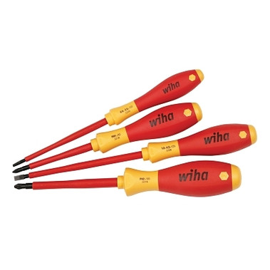 Wiha Tools Insulated Tool Sets, Phillips; Slotted, Metric, 4 per set (1 SET / SET)