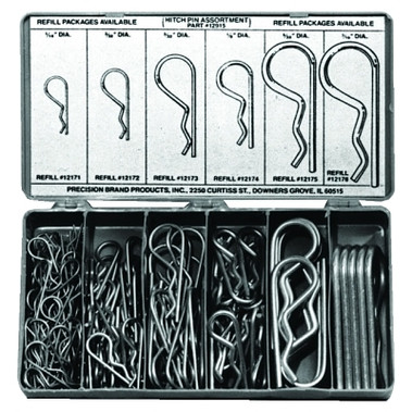 Precision Brand Hitch Pin Clip Assortments, Spring Steel (1 KT / KT) Precision Brand Hitch Pin Clip Assortments, Spring Steel (1 KT / KT)
