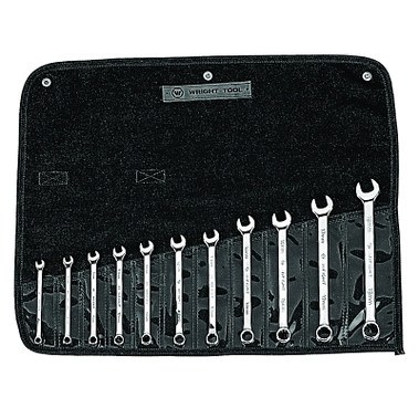 Wright Tool 11 Pc Combination Wrench Sets, 12 Points, Metric, Full Polish (1 SET / SET)