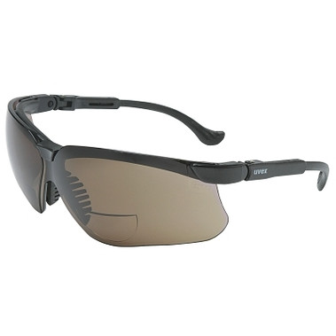 Honeywell Uvex Genesis Readers Eyewear, Gray +1.0 Diopter Polycarb Hard Coat Lenses, Blk Frame (10 EA / CT)
