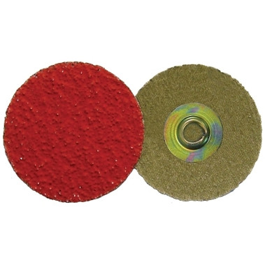 Weiler Metal Hub Style Blending Discs, Ceramic, 2 in Dia., 80 Grit (50 EA / BX)
