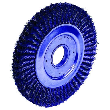 Weiler Wide Face Standard Twist Knot Wire Wheel, 12 Dia. x 1 1/4 in W, 0.023, 3,600 rpm (1 EA / EA)