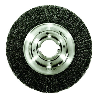 Weiler Medium Crimped Wire Wheel, 10 in D x 1 1/8 in W, .0118 in Steel Wire, 3,600 rpm (1 EA / EA)