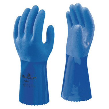 SHOWA VINYLOVE 620 CHEM RESISTANT GLOVE ORANGE (1 DZ/DZ)