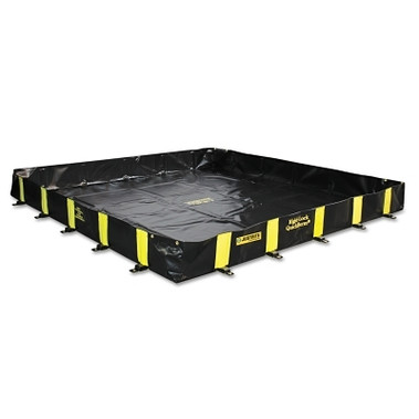 Justrite Rigid-Lock QuickBerm Spill Containment Berms, Black, 1075 gal, 12 ft x 12 ft (1 EA / EA)