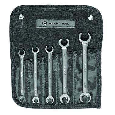 Wright Tool 5 Piece Flare Nut Wrench Set, Includes (1) 9 x 11MM; (1) 10 x 12MM; (1) 13 x 14MM; (1) 15 x 17MM; (1) 19 x 21MM (1 SET / SET)