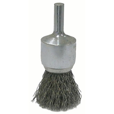 Weiler Vortec Pro Stem Mounted Crimped Wire End Brushes, SS, 3/4in, .006 Wire, 22000rpm (10 EA / CT)