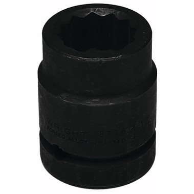 Wright Tool 1" Dr. Standard Impact Sockets, 1 in Drive, 19 mm, 6 Points (1 EA / EA)