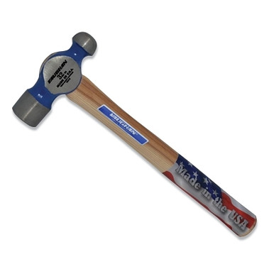 Vaughan Commercial Ball Pein Hammer, Hickory Handle, 15-1/8 in OAL, Forged Steel 32 oz Head (1 EA / EA)