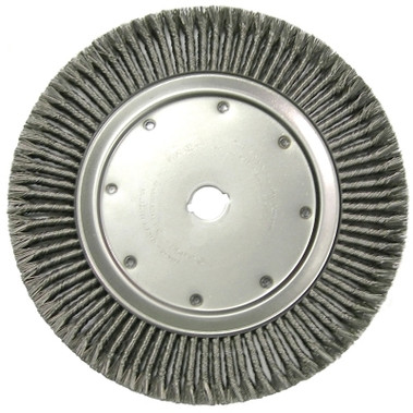 Weiler High Density Twist Knot Wire Wheel, 14 in D, .016 in Steel, 2 in Arbor Hole (2 EA / CTN)