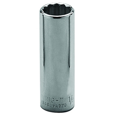 Wright Tool 3/8" Dr. Deep Sockets, 3/8 in Drive, 3/8 in, 12 Points (1 EA / EA)