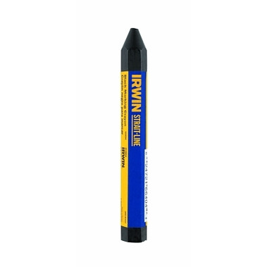 Irwin Strait-Line Lumber Crayons, 4 1/2 in, Black, Bulk (12 MKR / DOZ)