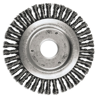Weiler Roughneck Stringer Bead Wheel, 4 1/2 in D x 3/16 W, .02 Stainless Steel Wire (5 EA / PK)