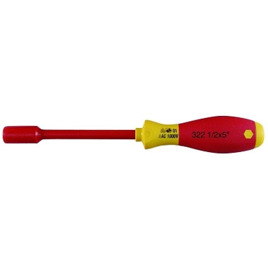 Wiha Tools SoftFinish Insulated Nut Drivers, 9/16 in, 9.3 in Overall L, 10 per box (10 EA / BX)