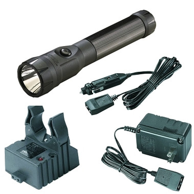 Streamlight PolyStinger LED Rechargeable Flashlight, (1) 3-Cell 2.6 Ah NiMH, 485 lumens, Black (1 EA / EA)