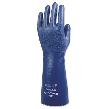 SHOWA NSK24 Dual Nitrile-Coated Gloves, Large, Blue (1 DZ / DZ)