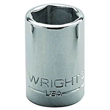 Wright Tool 3/8" Dr. Standard Sockets, 3/8 in Drive, 7/16 in, 6 Points (1 EA / EA)