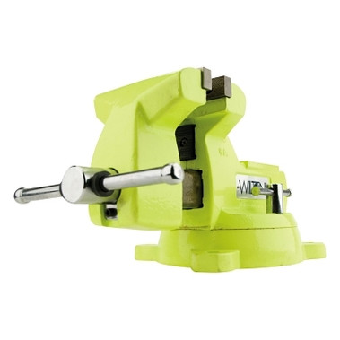 Wilton High Visibility Safety Vises, 6 in Jaw, 4 1/8 in Throat, Swivel Base (1 EA / EA)