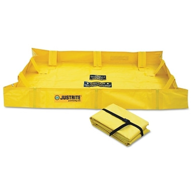 Justrite QuickBerm Lite Spill Containment Berms, Yellow, 119 gal, 6 ft x 4 ft (1 EA / EA)
