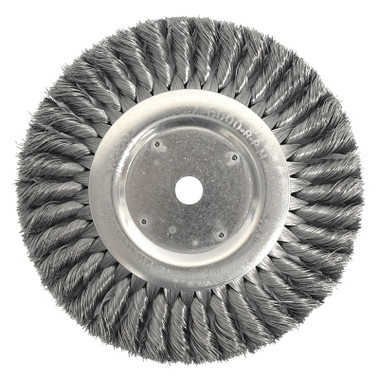 Weiler Standard Twist Knot Wire Wheel, 8 in D, .014 in Steel Fill, 3/4 in Arbor Hole (1 EA / EA)