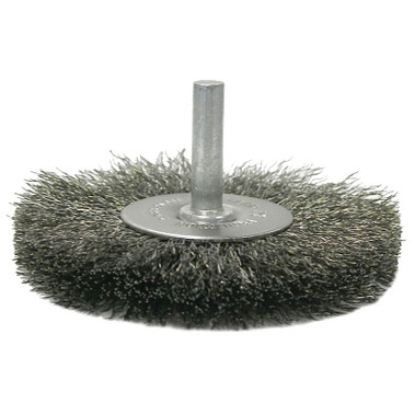 Weiler Crimped Wire Radial Wheel Brush, 3 in D, .008 Steel Wire (10 EA / BX)