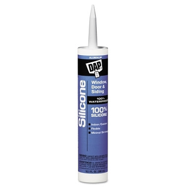 DAP All-Purpose 100% Silicone Rubber Sealants, 10.1 oz , Aluminum (12 EA / CA)