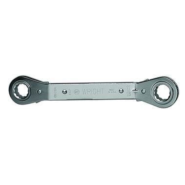 Wright Tool 12 Point Reversible Offset Ratcheting Box Wrench, 1-7/16-in x 1-9/32-in, 25Ã‚Â° Box Side Angle (1 EA / EA)