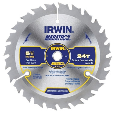 Irwin Marathon Cordless Circular Saw Blades, 6 1/2 in, 18 Teeth, Bulk Box (10 EA / BOX)