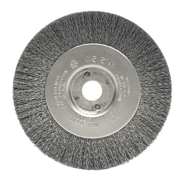 Weiler Narrow Face Crimped Wire Wheel, 4 in D x 1/2 in W, .006 in Steel Wire, 6,000 rpm (2 EA / CTN)