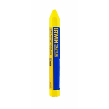 Irwin Strait-Line Lumber Crayons, 4 1/2 in, Yellow, Bulk (12 MKR / DOZ)