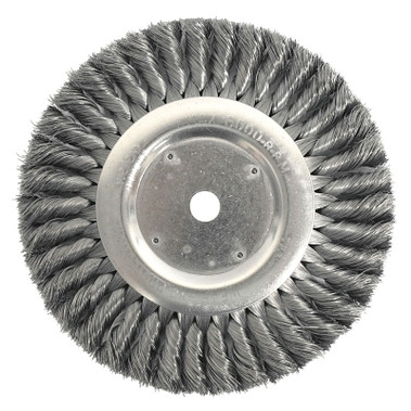Weiler Standard Twist Knot Wire Wheel, 8 in D x 5/8 in W, .014 in Steel Wire, 6,000 rpm (1 EA / EA)