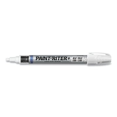 Markal PRO-LINE HT Liquid Paint Marker, White, 1/8", Bullet (12 EA / PK)
