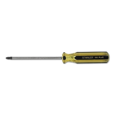 Stanley 100 Plus Phillips Tip Screwdriver, 11" Long, Tip Size #3, 5/16" Shank Dia (1 EA / EA)