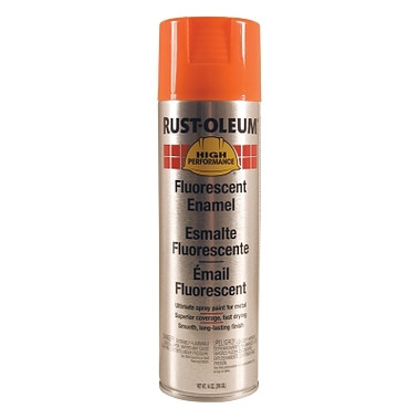 Rust-Oleum High Performance V2100 System Enamel Aerosol, 14 oz Can, Fluorescent Orange Paint (6 CN / CA)