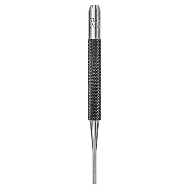 L.S. Starrett Drive Pin Punches, 4 in, 3/32 in tip, Steel (1 EA / EA)
