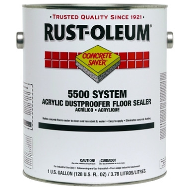 Rust-Oleum Concrete Saver 5500 System Acrylic Dustproofer Floor Sealer, 5 gal, Clear (1 PL / PL)