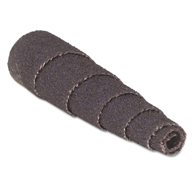 Merit Abrasives Aluminum Oxide Spiral Rolls Full Tapers, 3/8 x 1 1/2 x 1/8, 80 Grit (100 EA / BX)