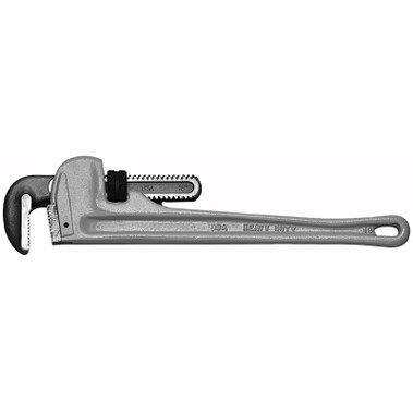Wright Tool Aluminum Straight Pipe Wrenches, 90Ã‚Â° Head Angle Open Side, 18 in (1 EA / EA)