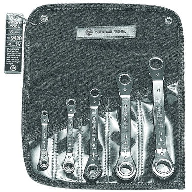 Wright Tool 5 Pc. Ratcheting Offset Box Wrench Sets, Inch (1 SET / SET)