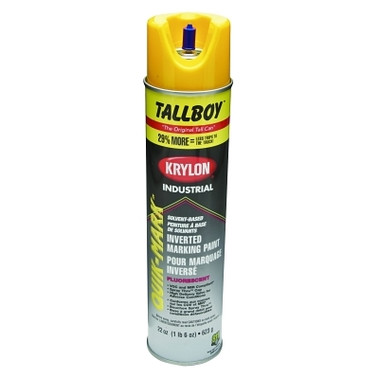 Krylon TALLBOY Inverted Marking Paints, 22 oz Aerosol Can, Fluorescent Orange (12 CN / CA)