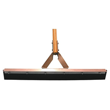 Magnolia Brush Non-Sparking Floor and Driveway Squeegee, Straight with Tapered Handle Socket, 24 in, Black Rubber, Frame Only (1 EA / EA)