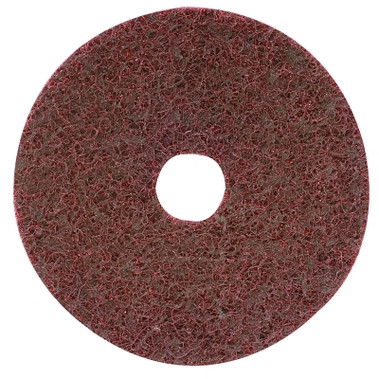 CGW Abrasives Surface Conditioning Disc, Hook & Loop w/ Arbor Hole, 5 in, 12,000 rpm, Maroon (10 EA / BX)