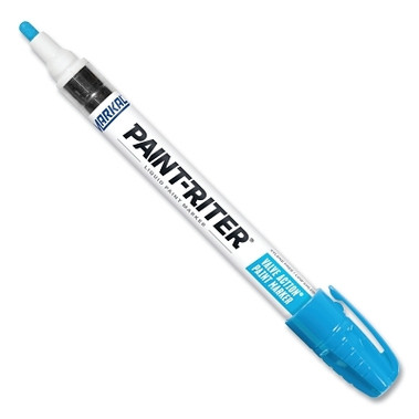 Markal PAINT-RITER VALVE ACTION Paint Marker, Lt Blue, 1/8 in Tip, Medium (1 EA / EA)